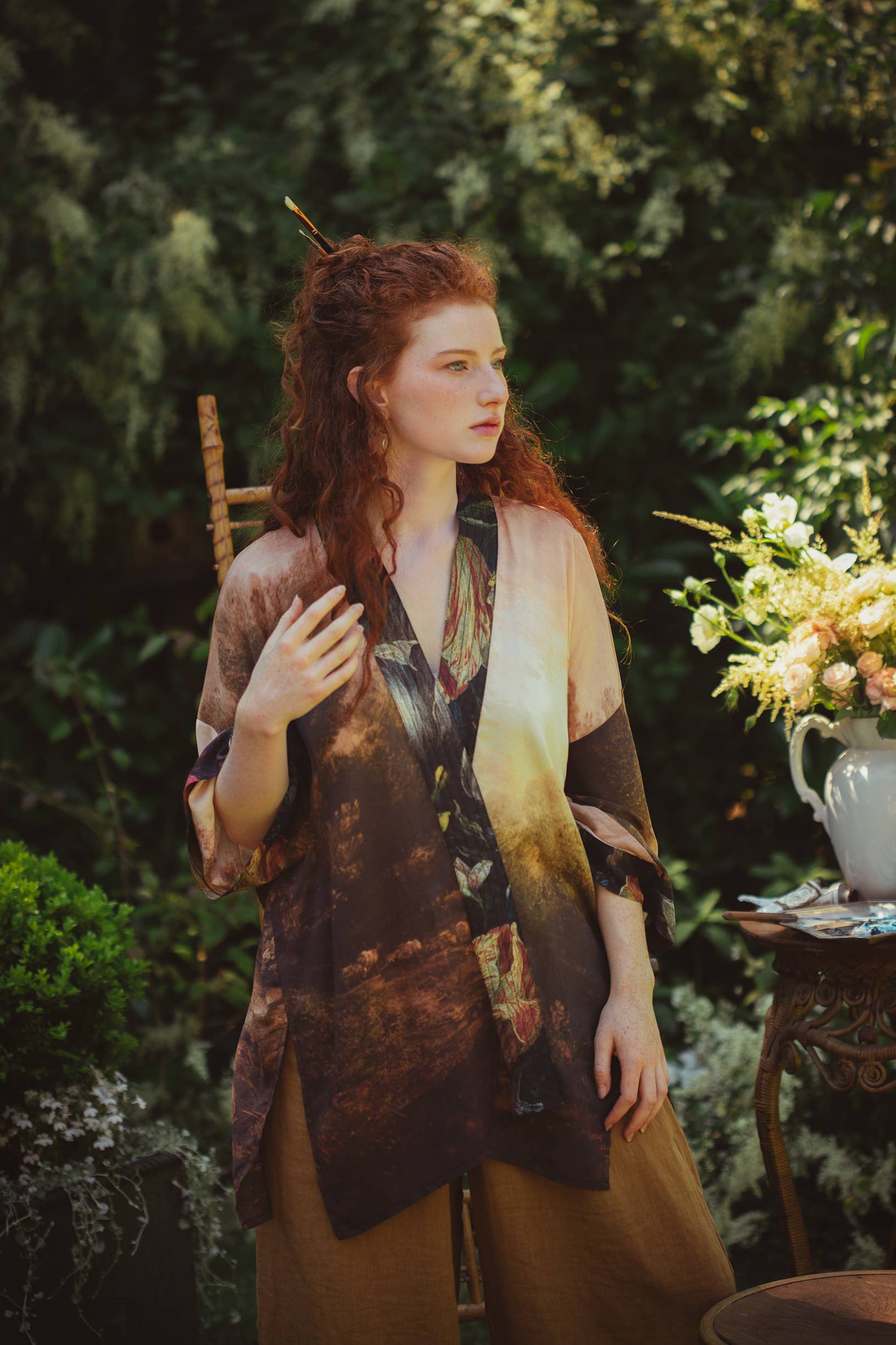 Market of Stars Duster- The Artist Bamboo Mid-length Open Cardigan