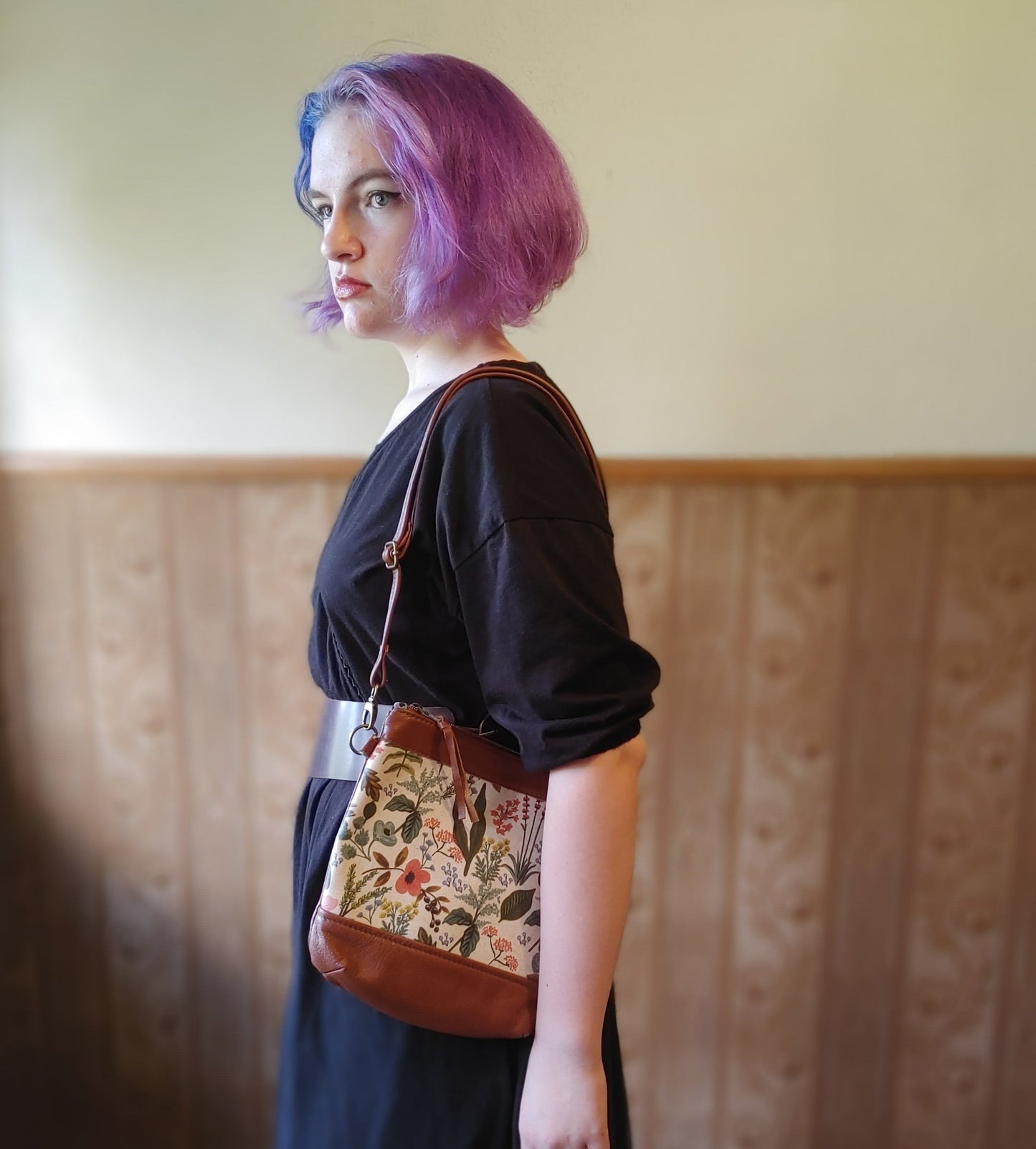 Acorn Bag in Black Leather-Custom Order