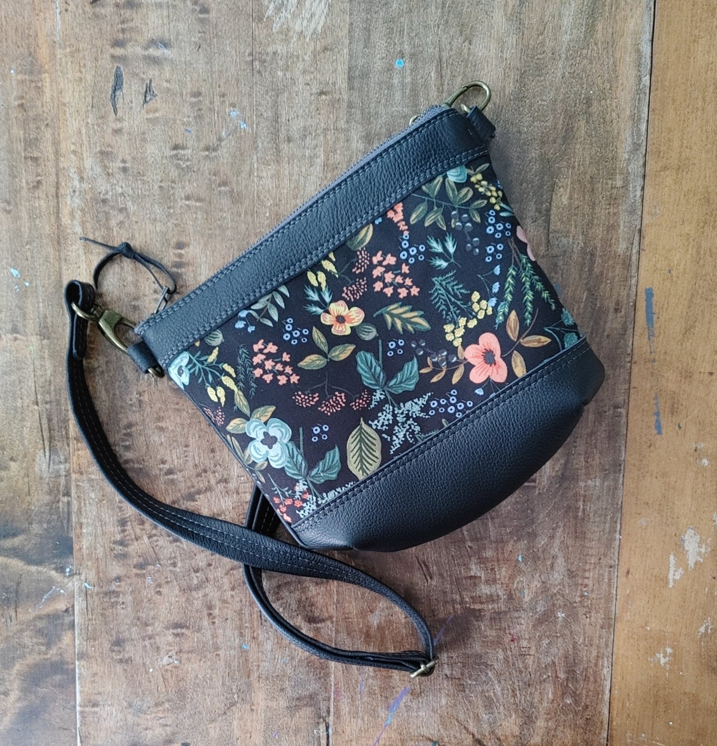 Acorn Bag in Black Leather-Custom Order