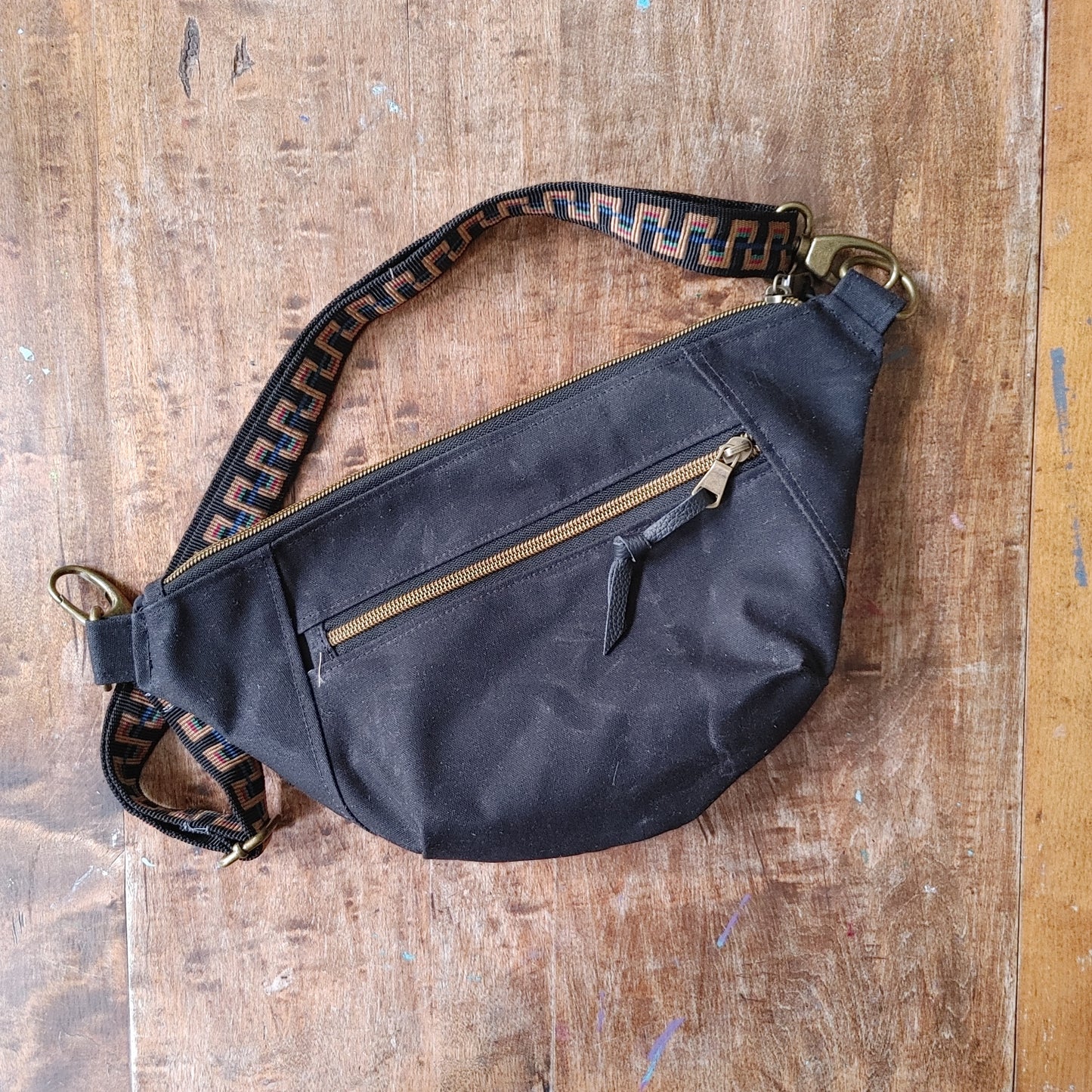 Belt Bag / Hip Pack Large Capacity in Waxed Canvas with Choice of Colours