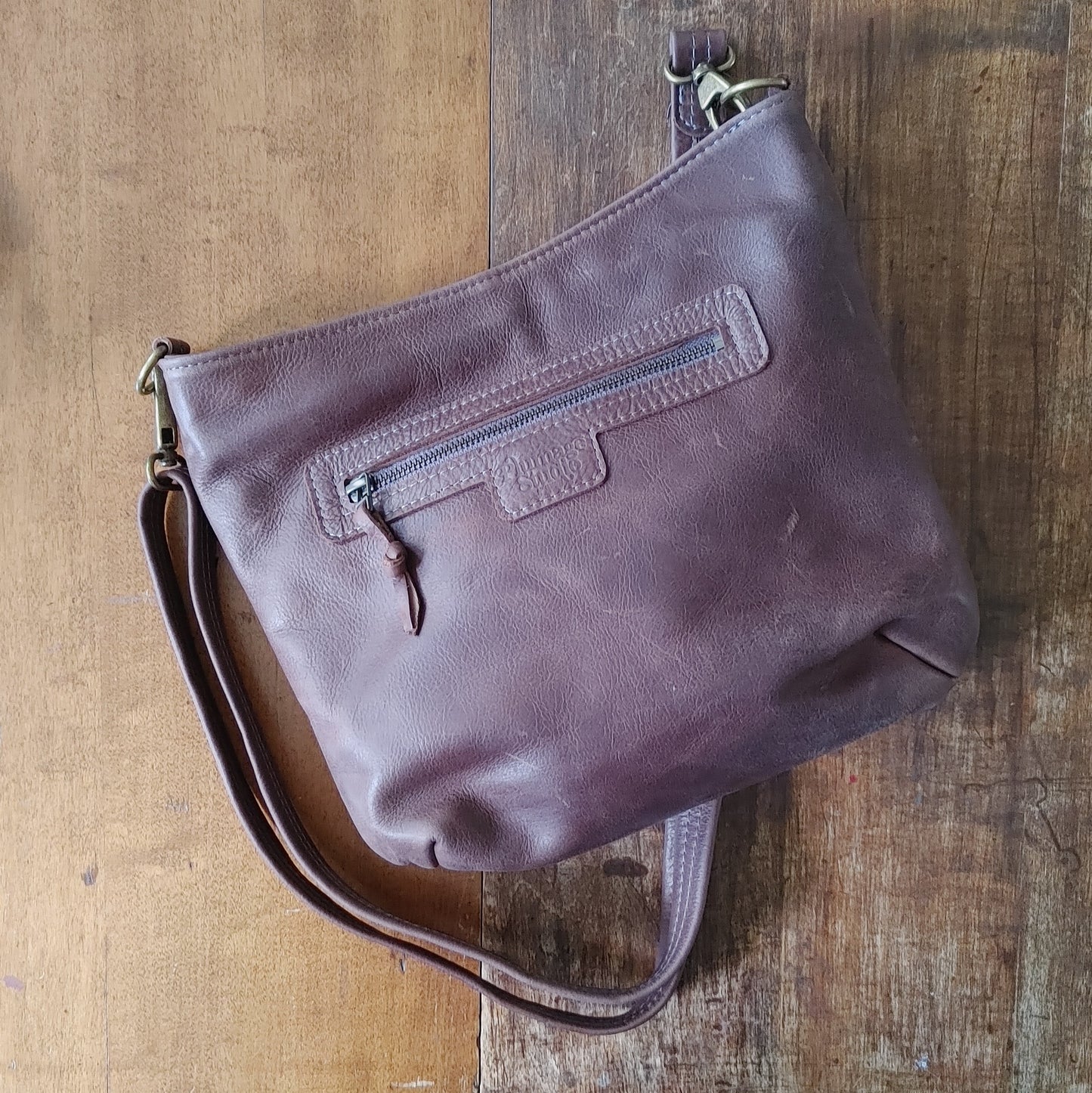 Sway Handbag in Leather and Harris Tweed