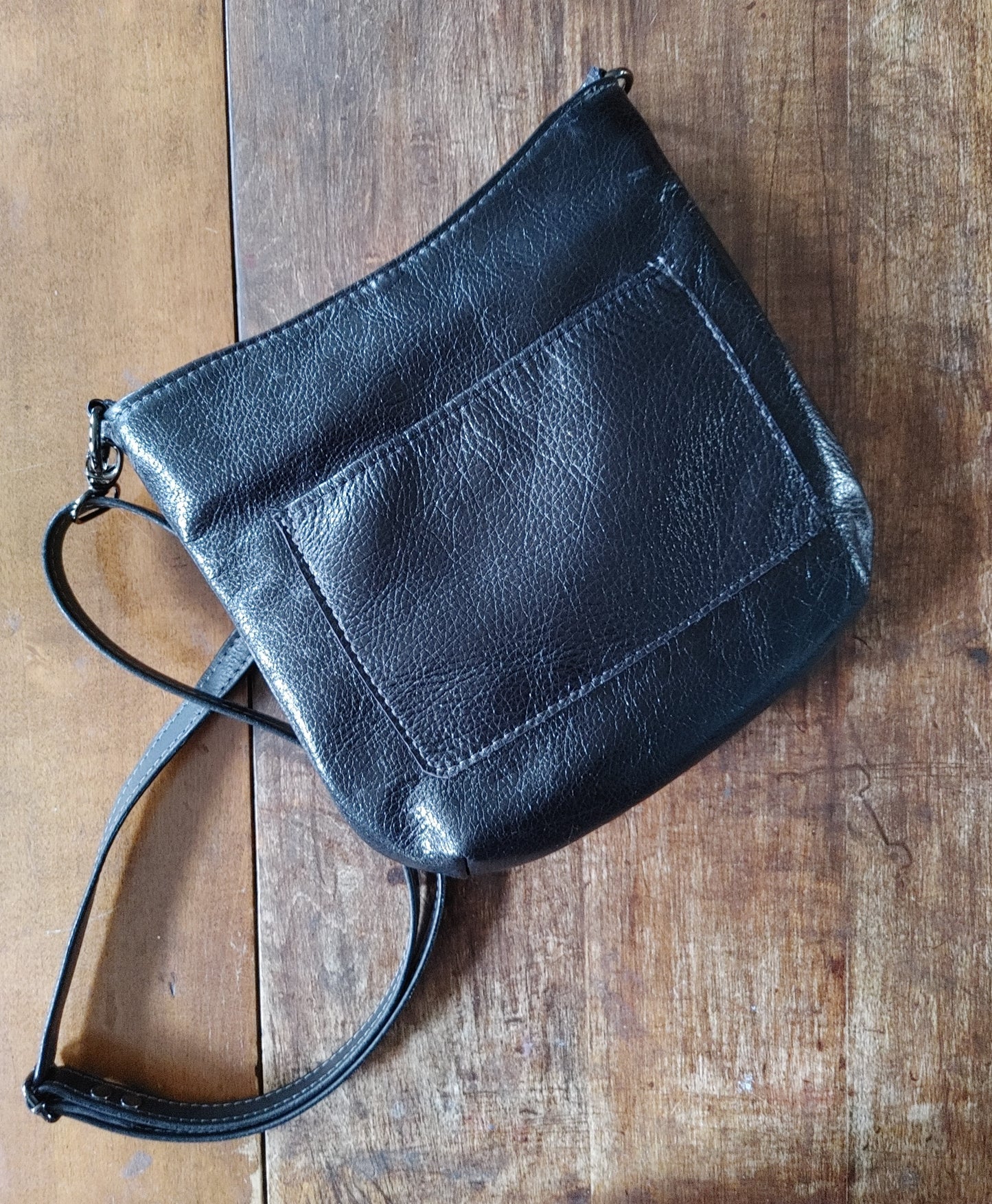 Highland Swish in Leather with Black Watch Harris Tweed