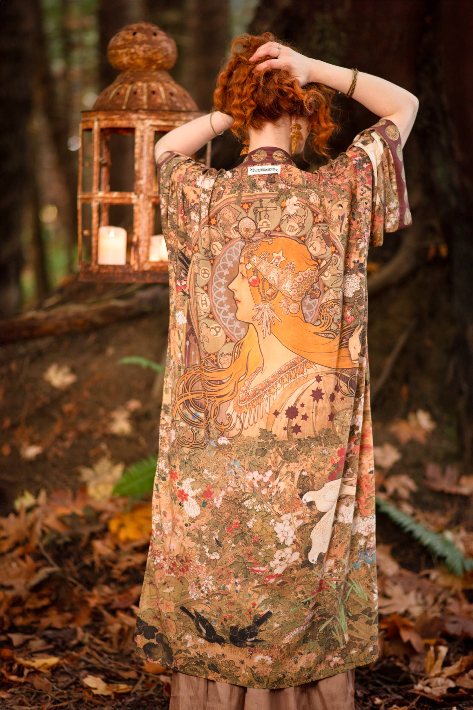 Market of Stars Duster- Dream Weaver Opera Duster Robe with Zodiac Signs