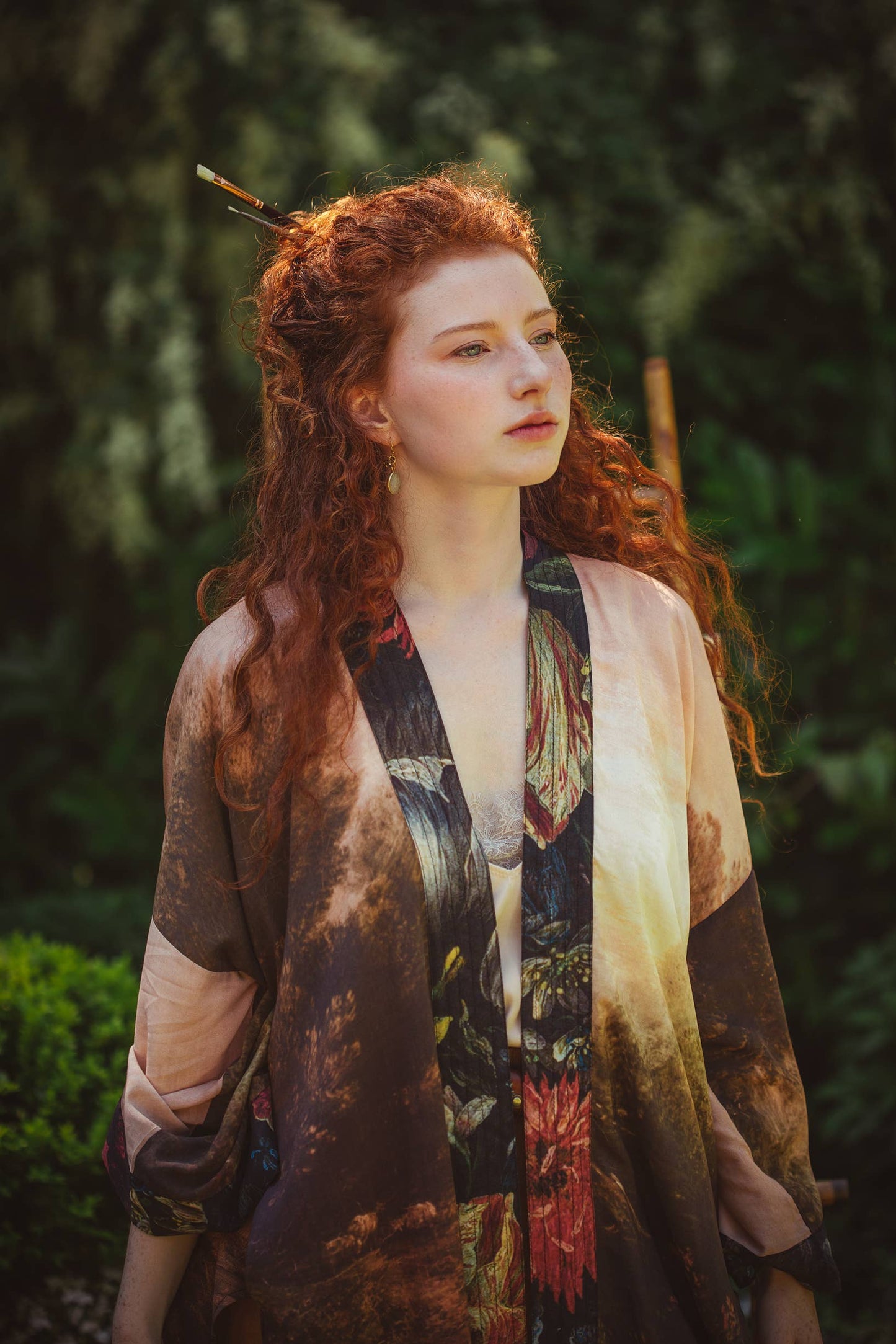 The Artist Bamboo Mid-length Kimono Cardigan