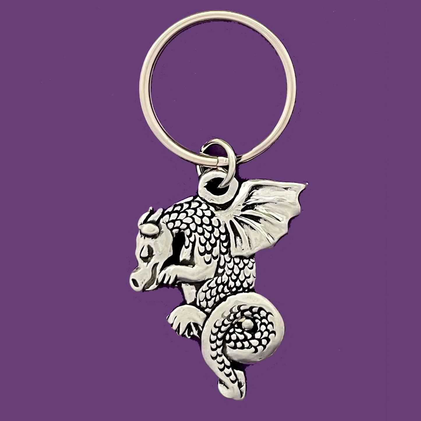 Pewter Keychain- Dragon