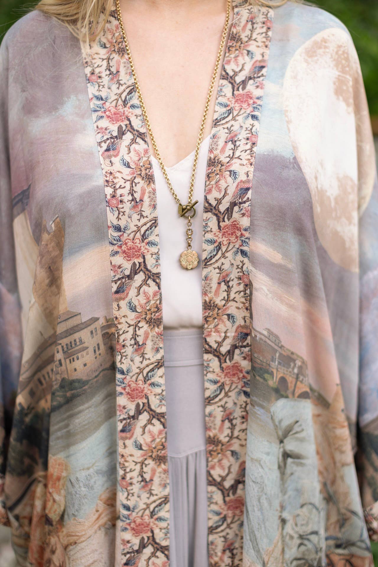 Imaginarium Opera Duster Kimono Robe w/ Moon, Dreamer