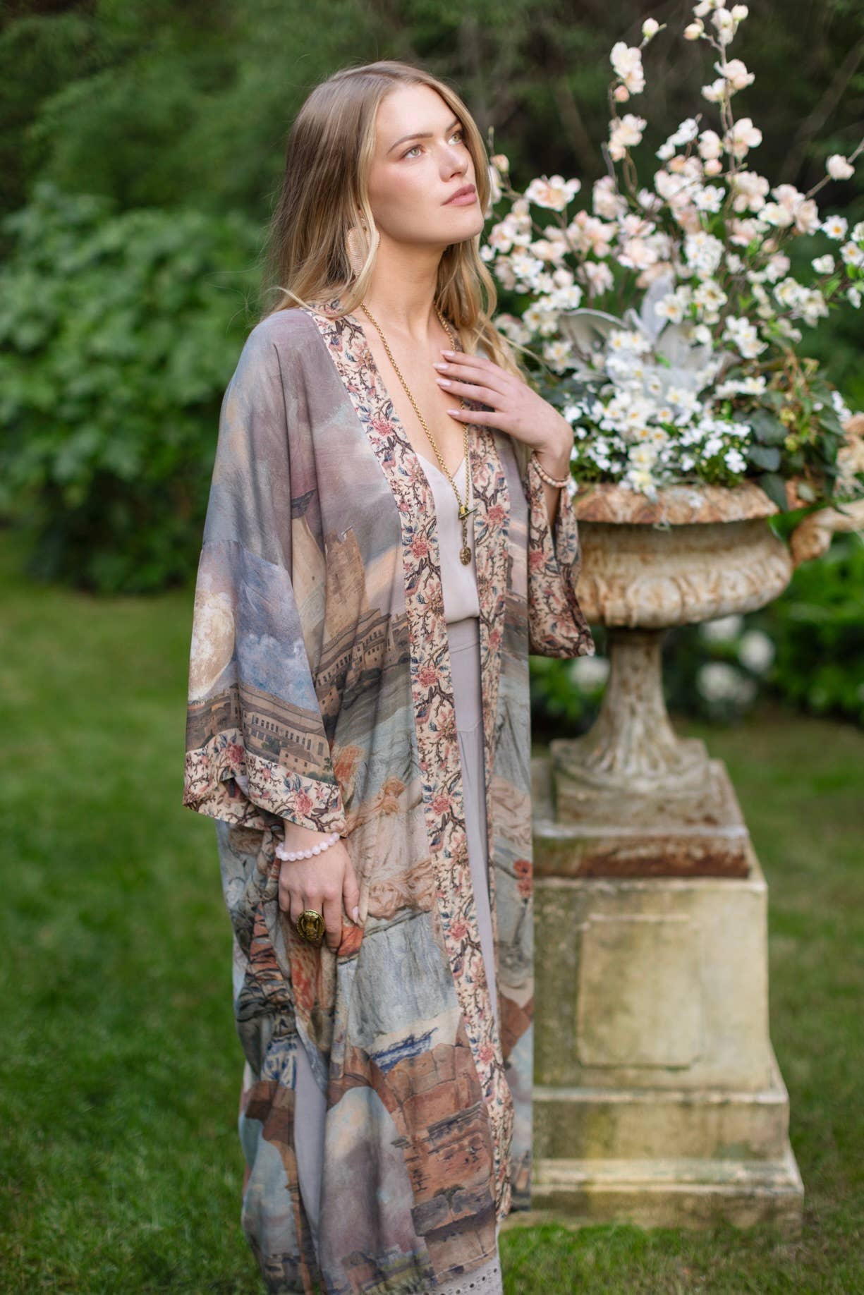 Imaginarium Opera Duster Kimono Robe w/ Moon, Dreamer