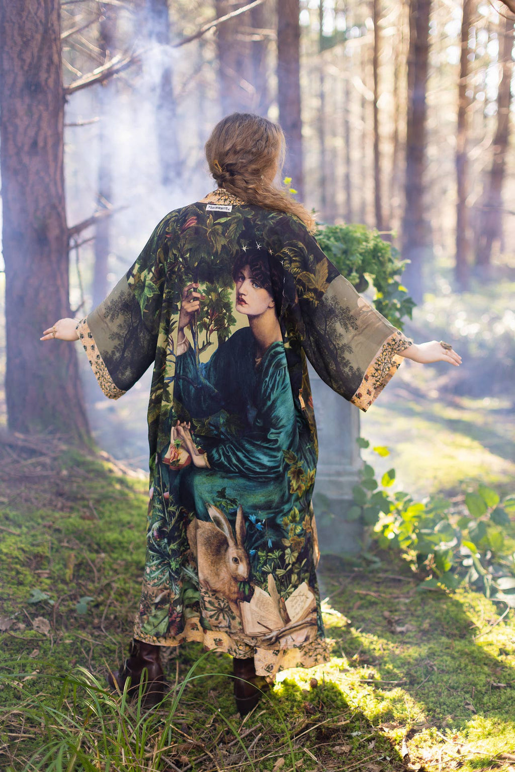 Market of Stars Duster- Bella Notte Bamboo Duster Robe with Rabbit and Moon
