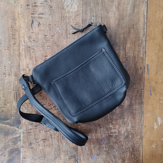 Acorn Bag in Black Leather-Custom Order