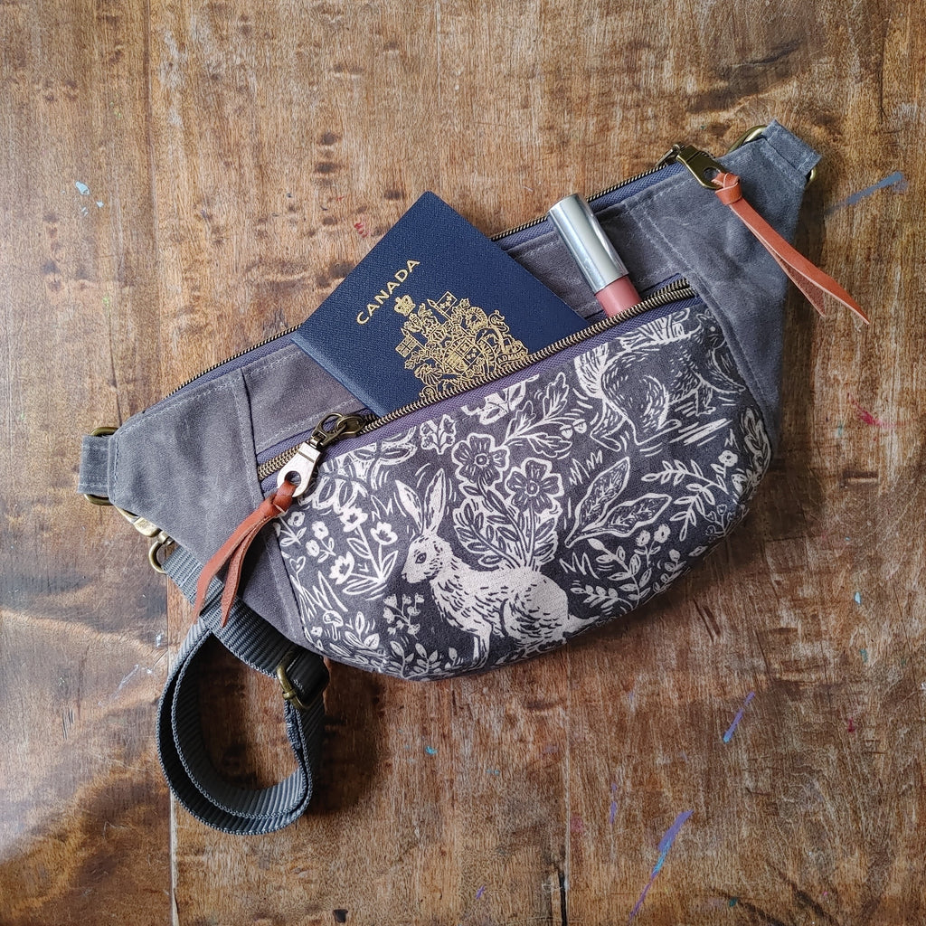 A Belt Bag / Hip Pack Large Capacity in Tan Leather