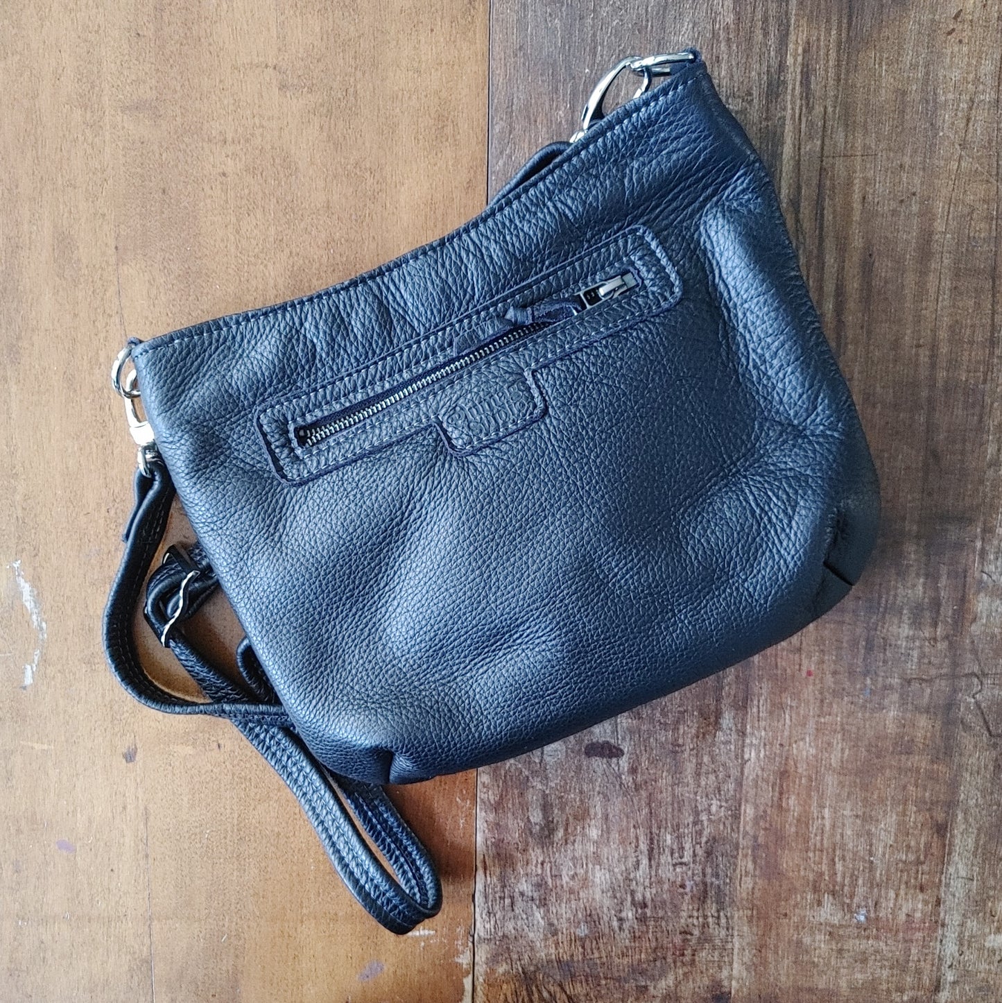 Sway Handbag in Leather and Strawberry Thief