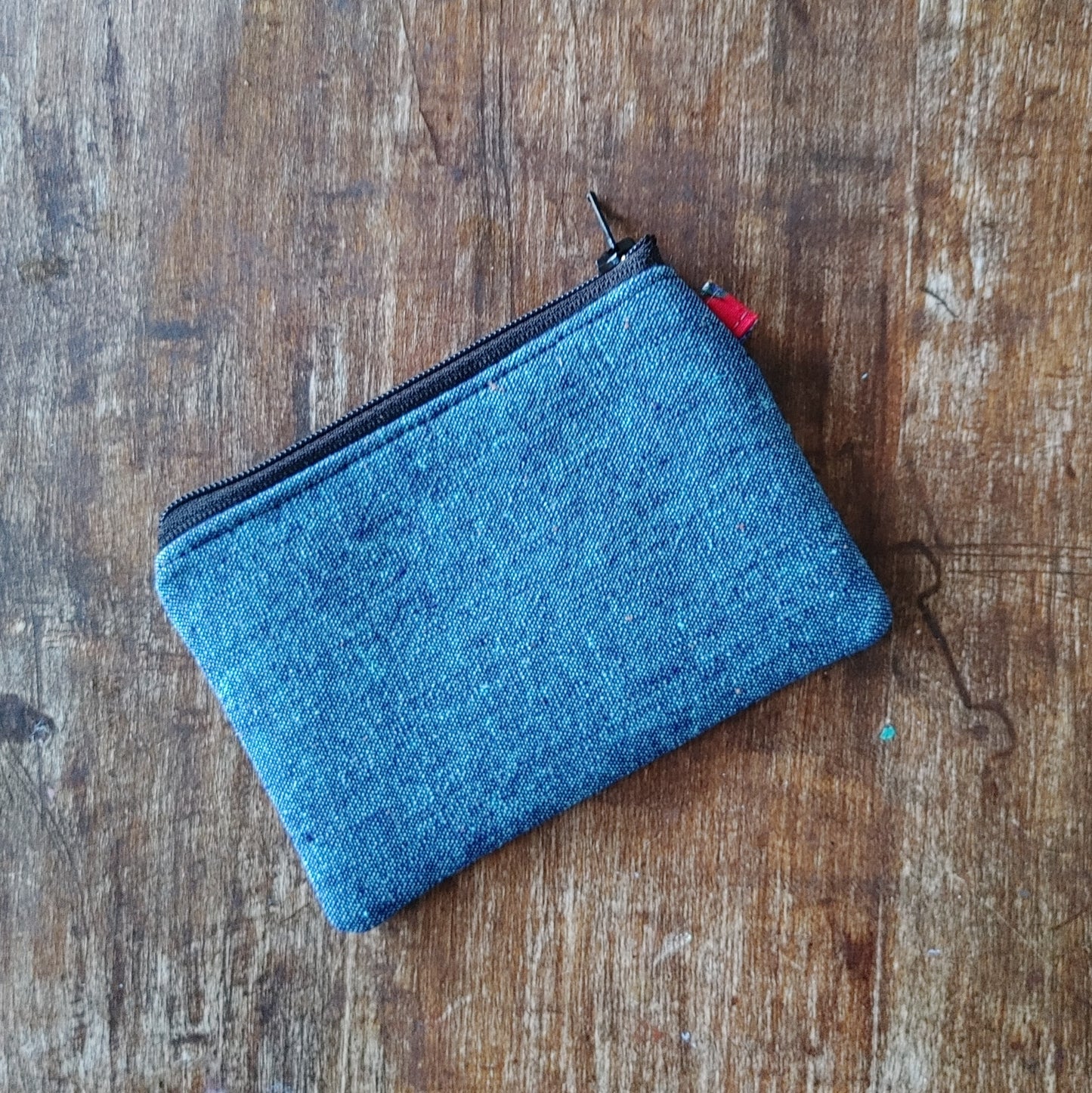 Card Pouch with Bird Embroidery. Handmade in Canada