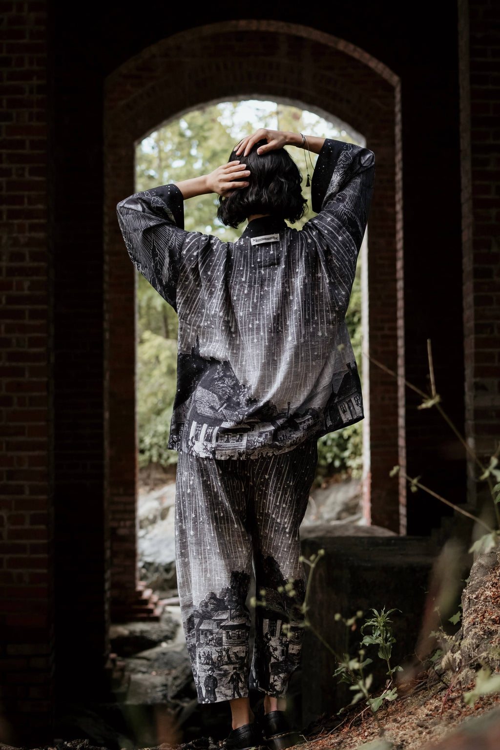 Stargazer Pixie Duster Cropped Kimono w/ Falling Stars
