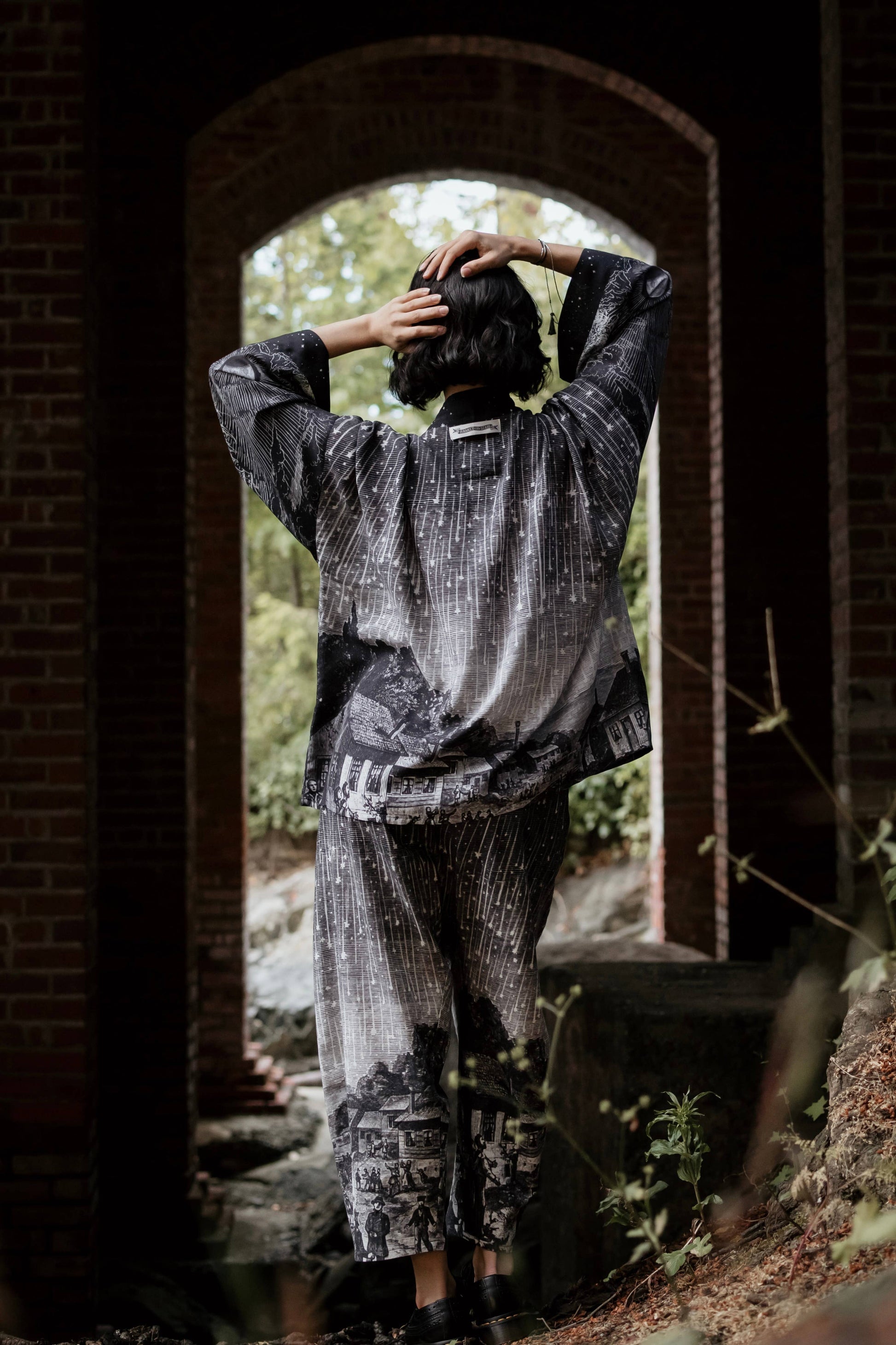 Stargazer Pixie Duster Cropped Kimono w/ Falling Stars