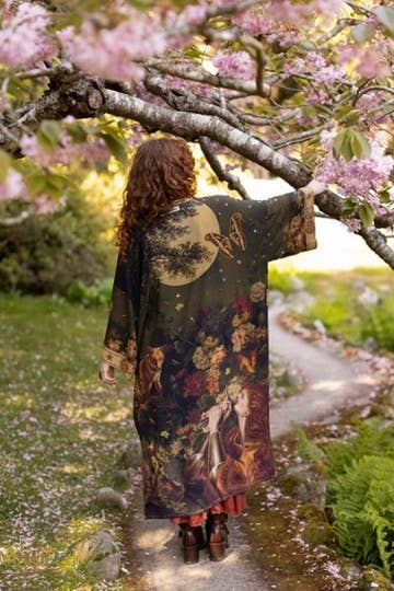 The Messenger Opera Duster Robe with Joan of Arc & Florals