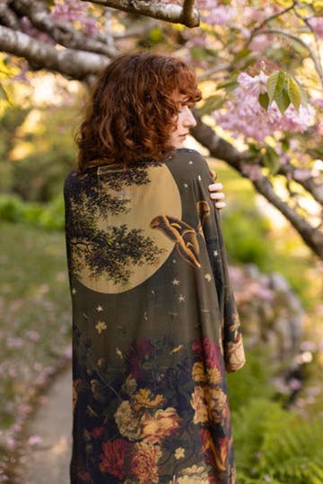The Messenger Opera Duster Robe with Joan of Arc & Florals