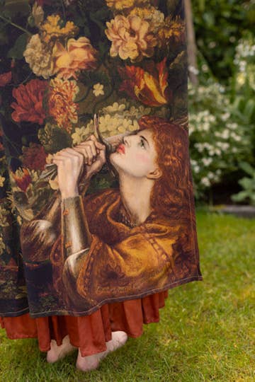 The Messenger Opera Duster Robe with Joan of Arc & Florals