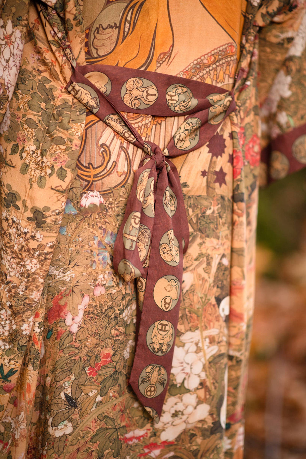 Market of Stars Duster- Dream Weaver Opera Duster Robe with Zodiac Signs