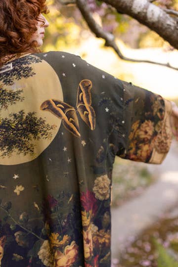 The Messenger Opera Duster Robe with Joan of Arc & Florals