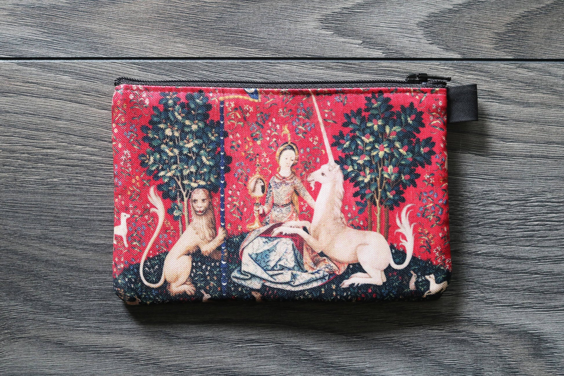 The lady and the unicorn // sight - lined twill coin purse