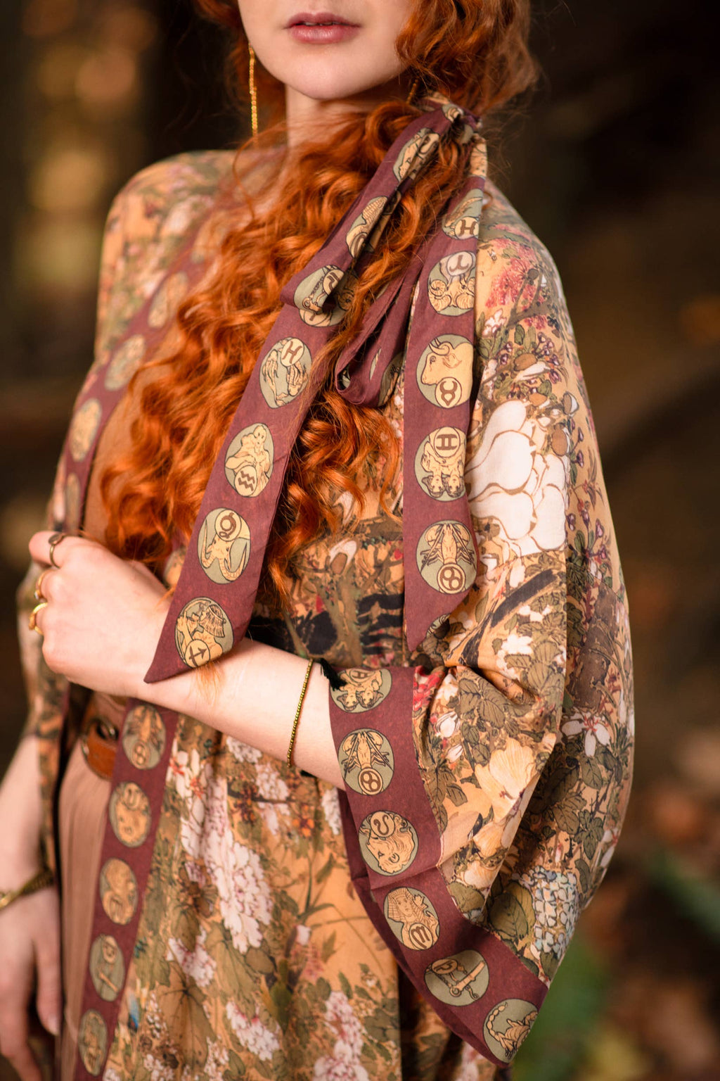 Market of Stars Duster- Dream Weaver Opera Duster Robe with Zodiac Signs
