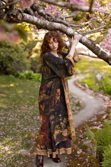 The Messenger Opera Duster Robe with Joan of Arc & Florals