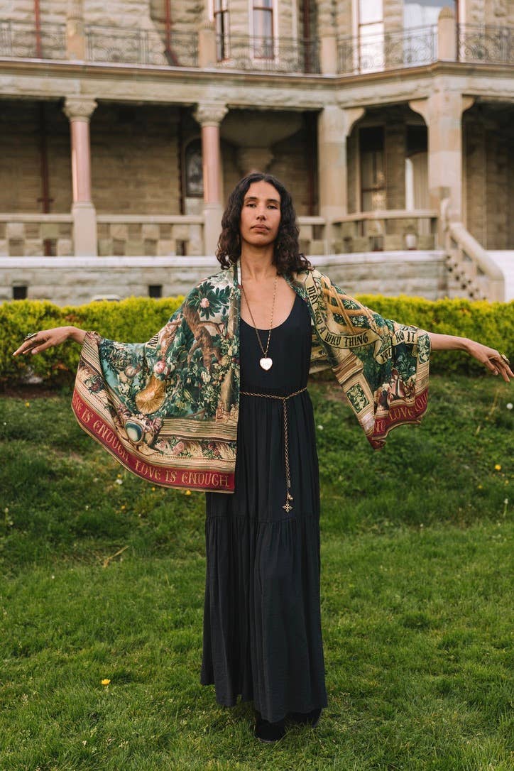 Pre-order- Wildheart Bohemian Scarf w/ Florals, Unicorn & Castle Print scarves