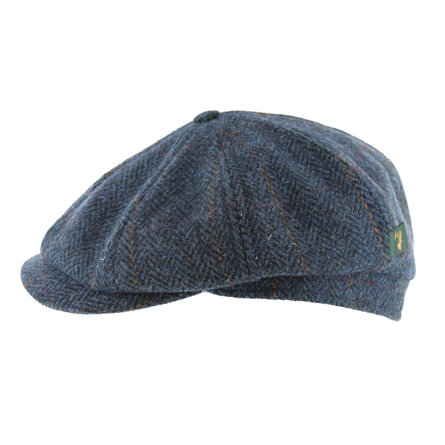 Navy herringbone 8 panel also called an Ivy cap. It is the style worn in Peaky Blinders. Sold in London, Ontario