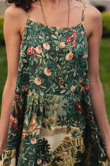 Pre-Order-Wildheart Bohéme Long Maxi Slip Dress w/ Unicorn & Castle: L/XL