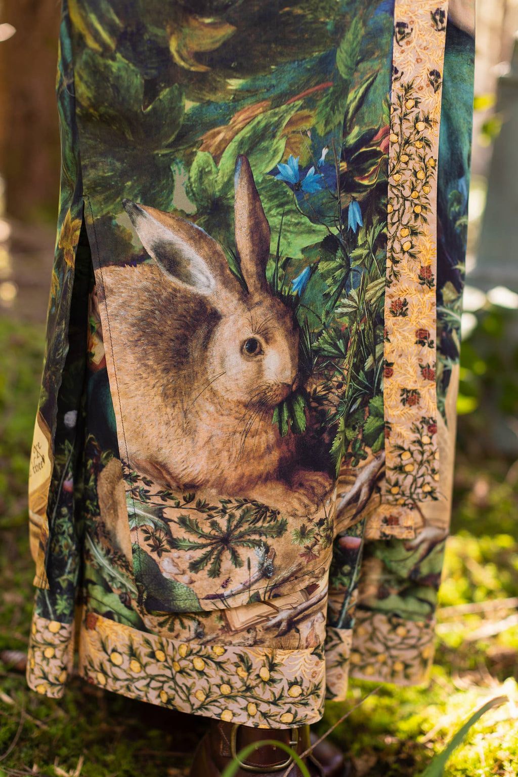 Market of Stars Duster- Bella Notte Bamboo Duster Robe with Rabbit and Moon