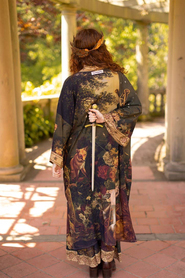 The Messenger Opera Duster Robe with Joan of Arc & Florals