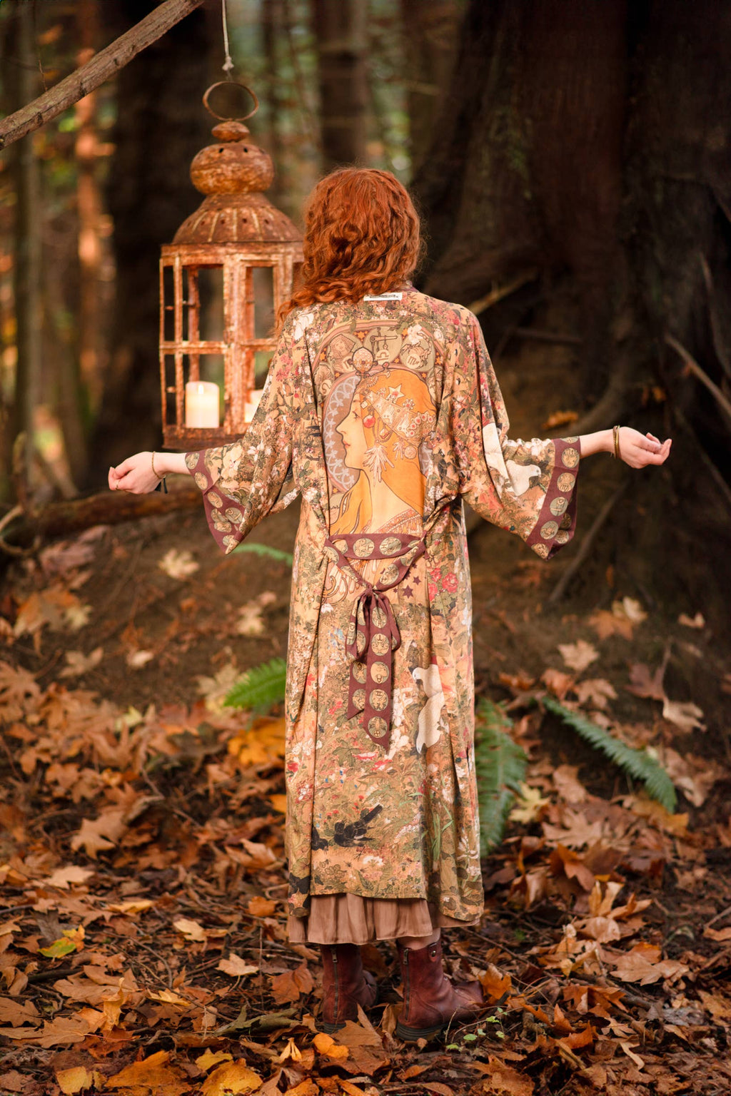 Market of Stars Duster- Dream Weaver Opera Duster Robe with Zodiac Signs