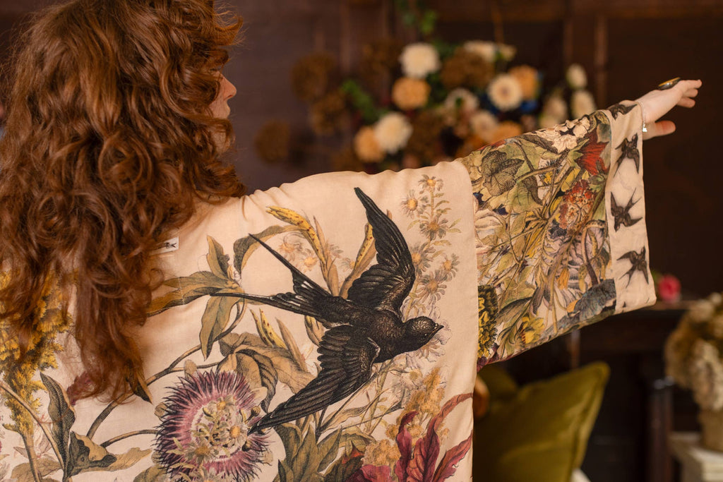 Coming Soon-Golden Hour Opera Duster Kimono Robe w/ boho floral print
