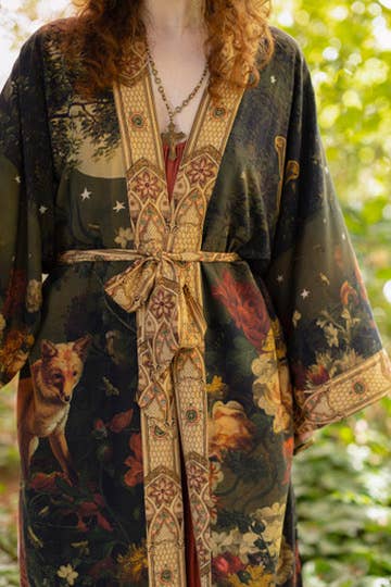 The Messenger Opera Duster Robe with Joan of Arc & Florals