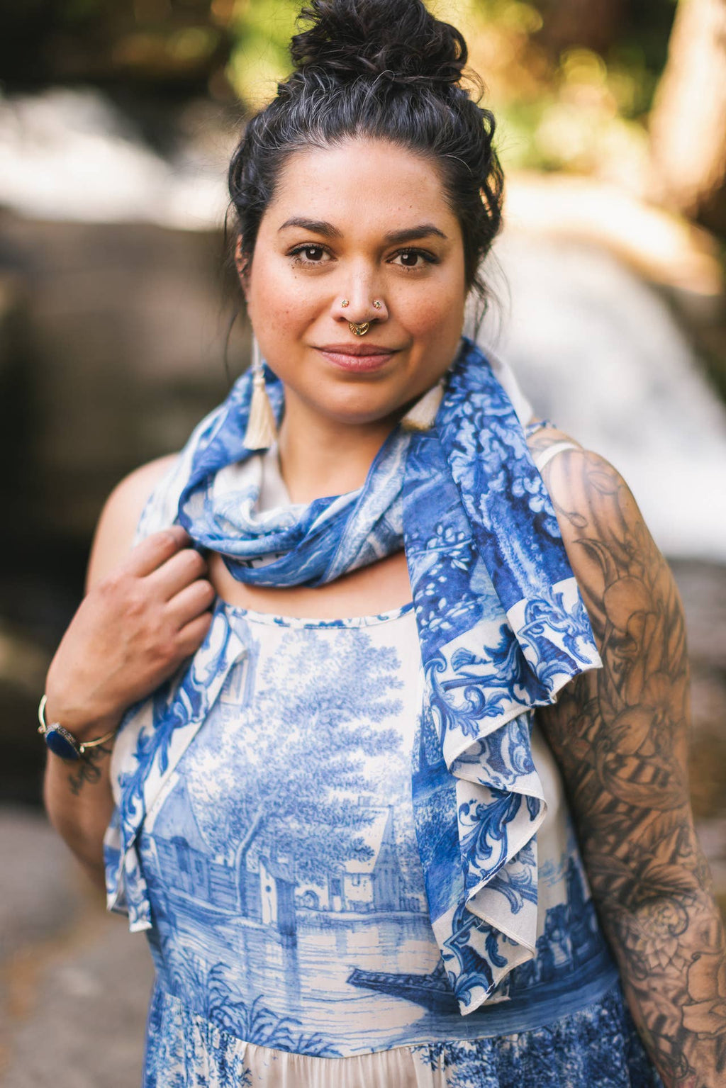 Market of Stars Scarf- Let The Light In Bohemian Bamboo Scarf