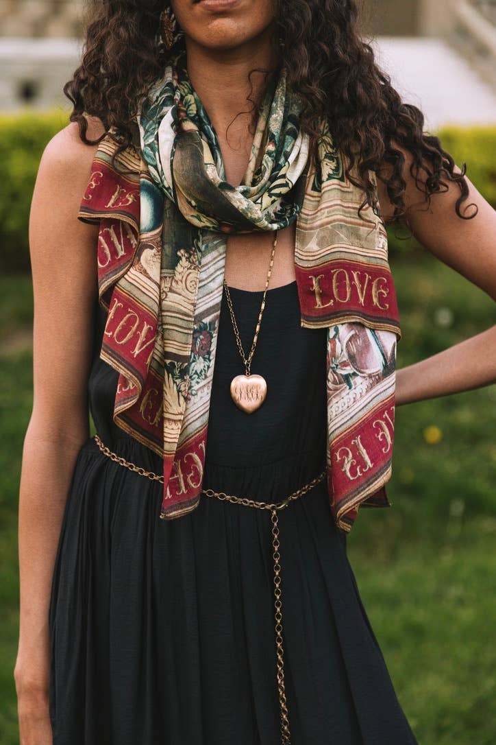 Pre-order- Wildheart Bohemian Scarf w/ Florals, Unicorn & Castle Print scarves
