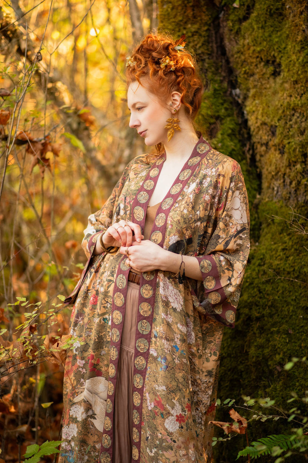 Market of Stars Duster- Dream Weaver Opera Duster Robe with Zodiac Signs