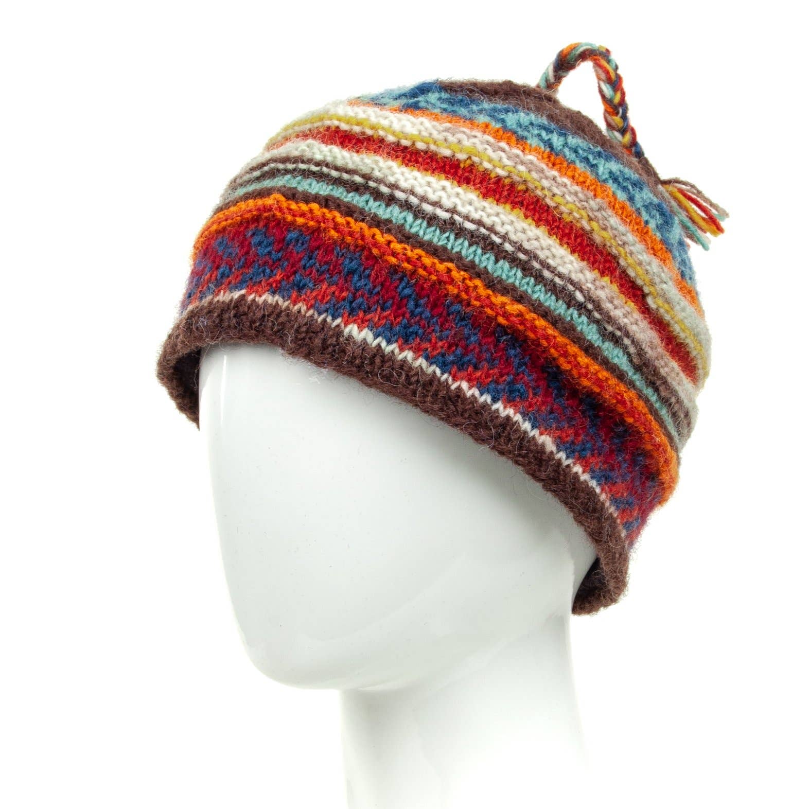 Nina Wool Beanie Hat with Braided Top Detai