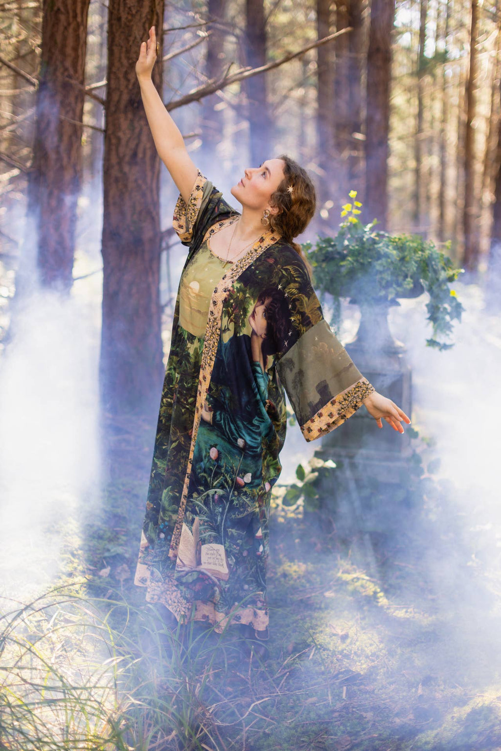 Market of Stars Duster- Bella Notte Bamboo Duster Robe with Rabbit and Moon
