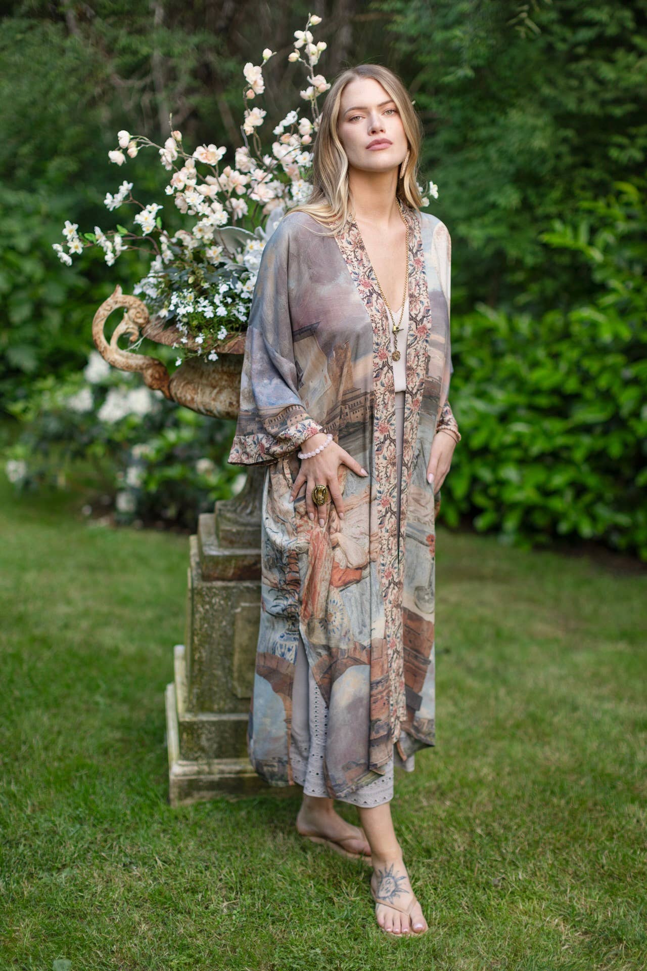 Imaginarium Opera Duster Kimono Robe w/ Moon, Dreamer