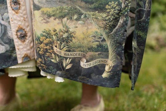 The Mythmaker Opera Duster Kimono Robe w Landscape & Unicorn