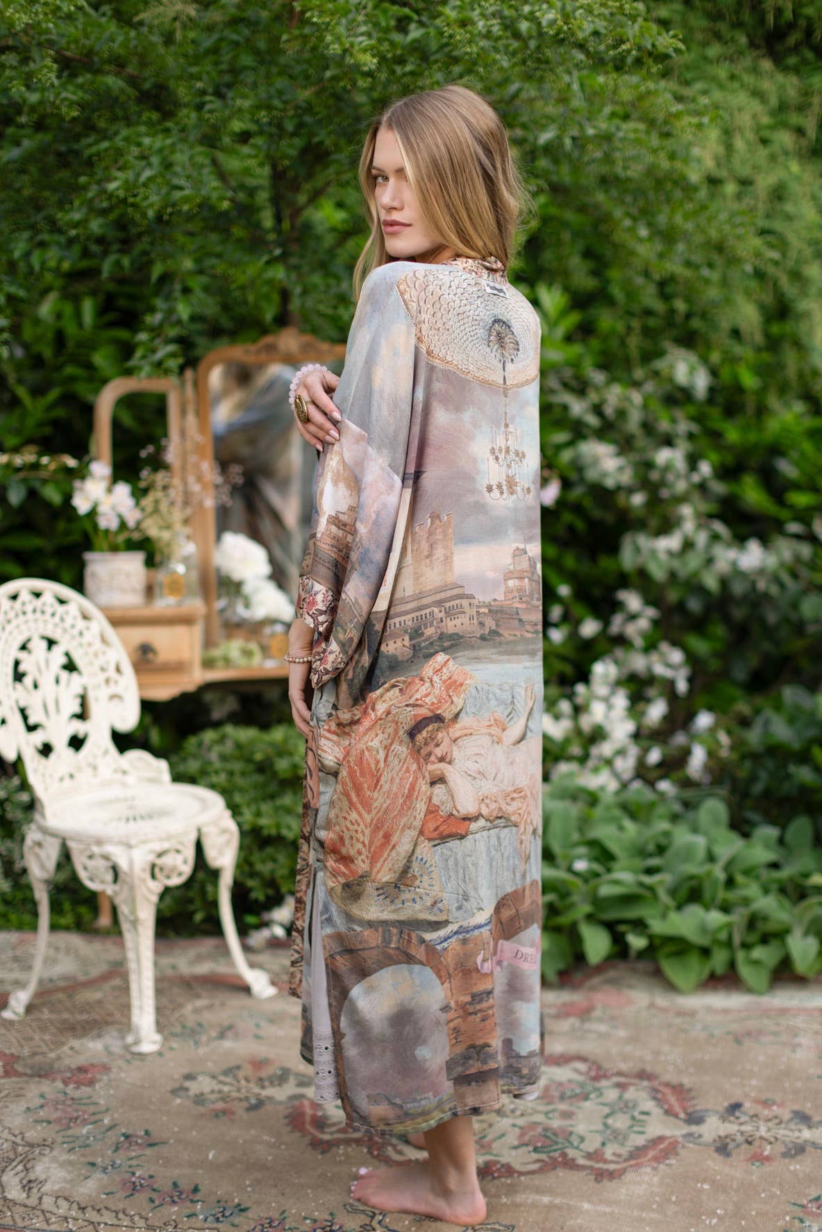 Imaginarium Opera Duster Kimono Robe w/ Moon, Dreamer