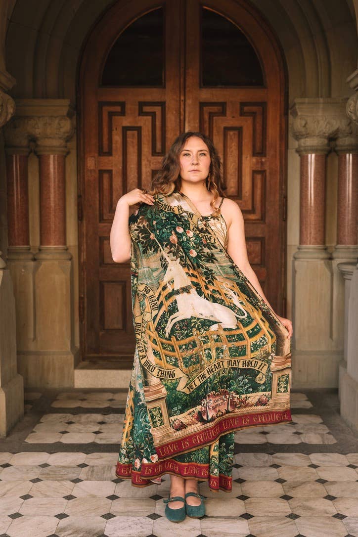 Pre-order- Wildheart Bohemian Scarf w/ Florals, Unicorn & Castle Print scarves