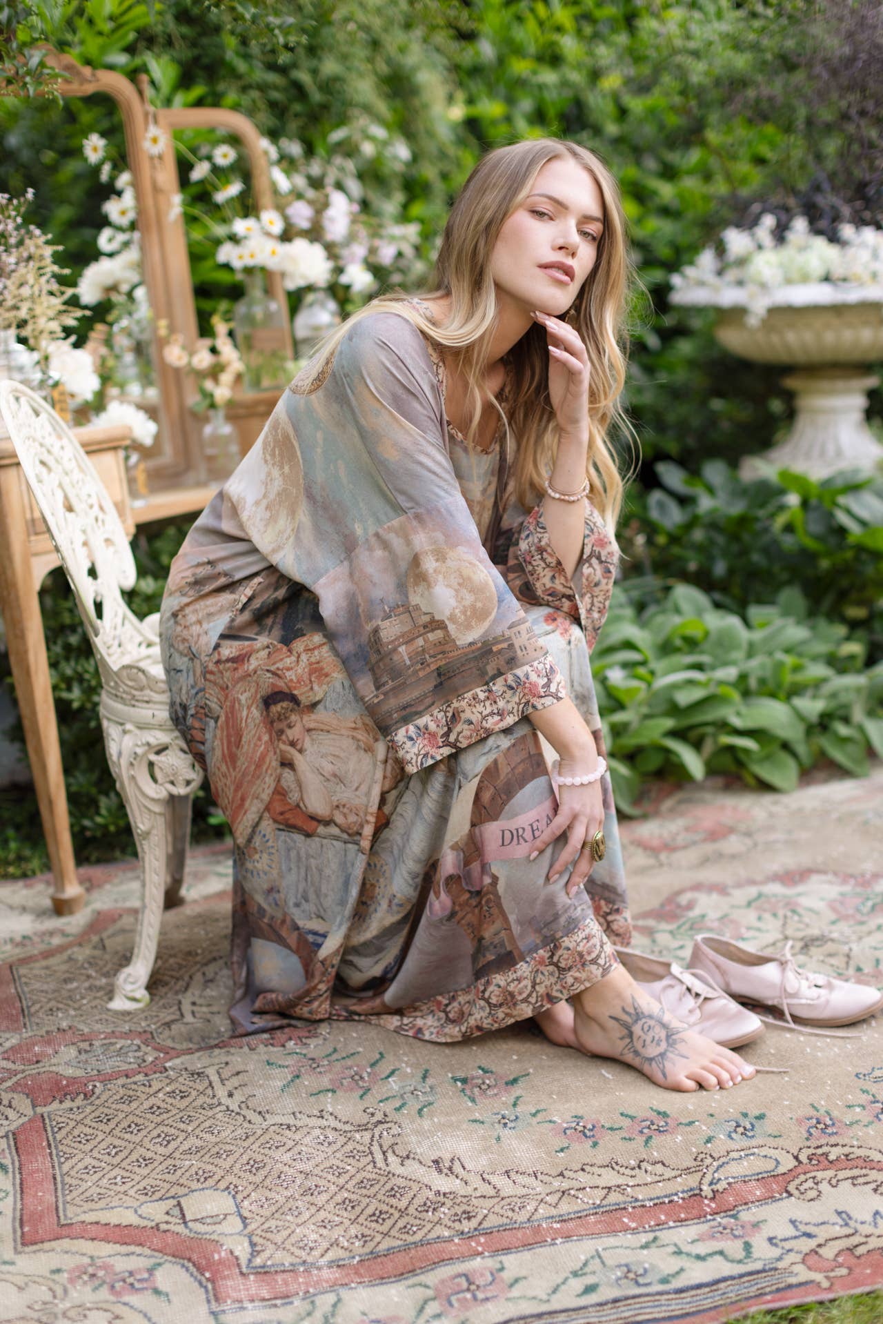 Imaginarium Opera Duster Kimono Robe w/ Moon, Dreamer