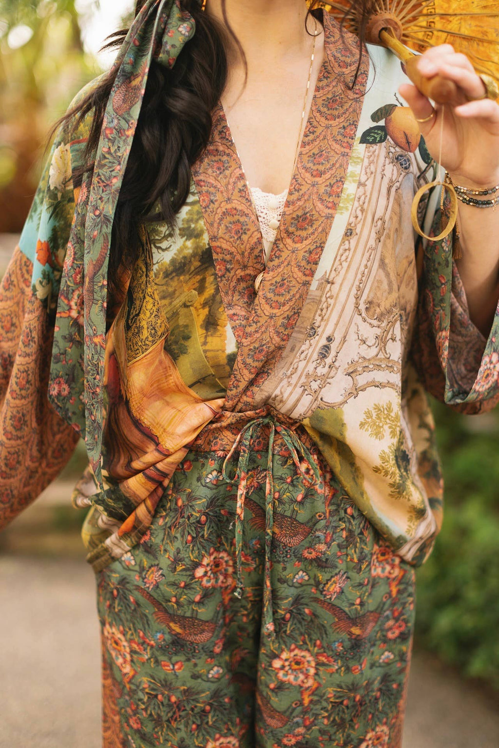 Secret Garden Pixie Duster Cropped Kimono w/ Swan