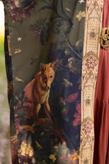 The Messenger Opera Duster Robe with Joan of Arc & Florals