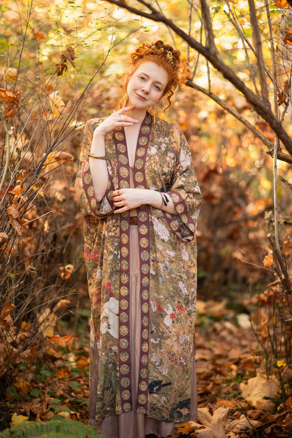 Market of Stars Duster- Dream Weaver Opera Duster Robe with Zodiac Signs
