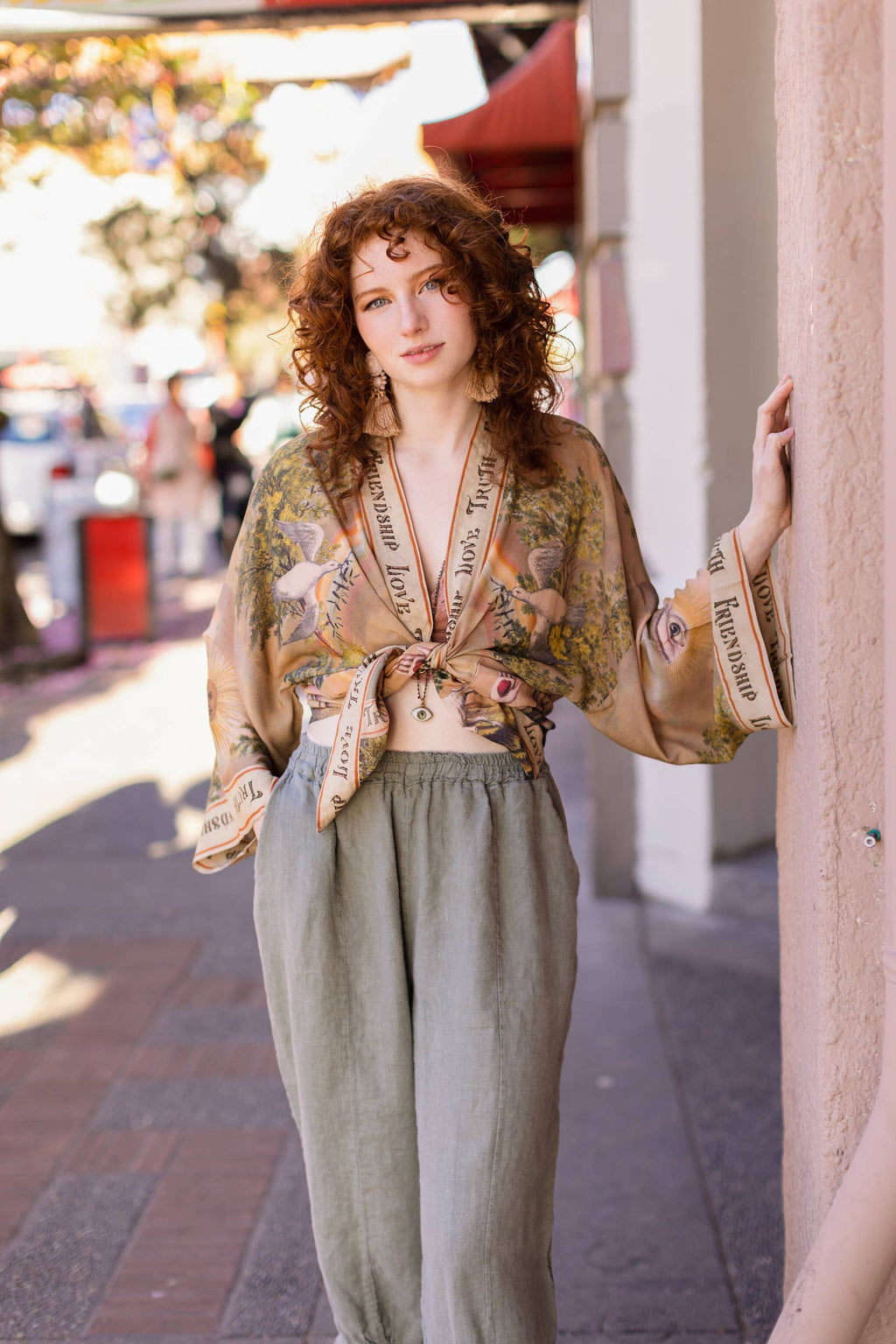 Friendship Love & Truth Vintage Wash Pixie Duster Kimono