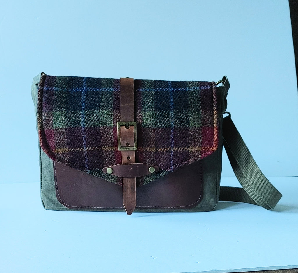 Avalon Satchel with Harris Tweed Flap