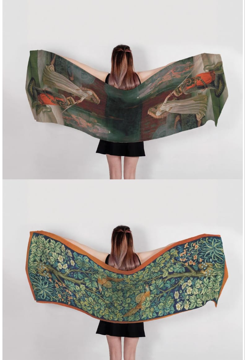 Pre-Order- Linen Scarf: Sustainable Luxury- Medieval